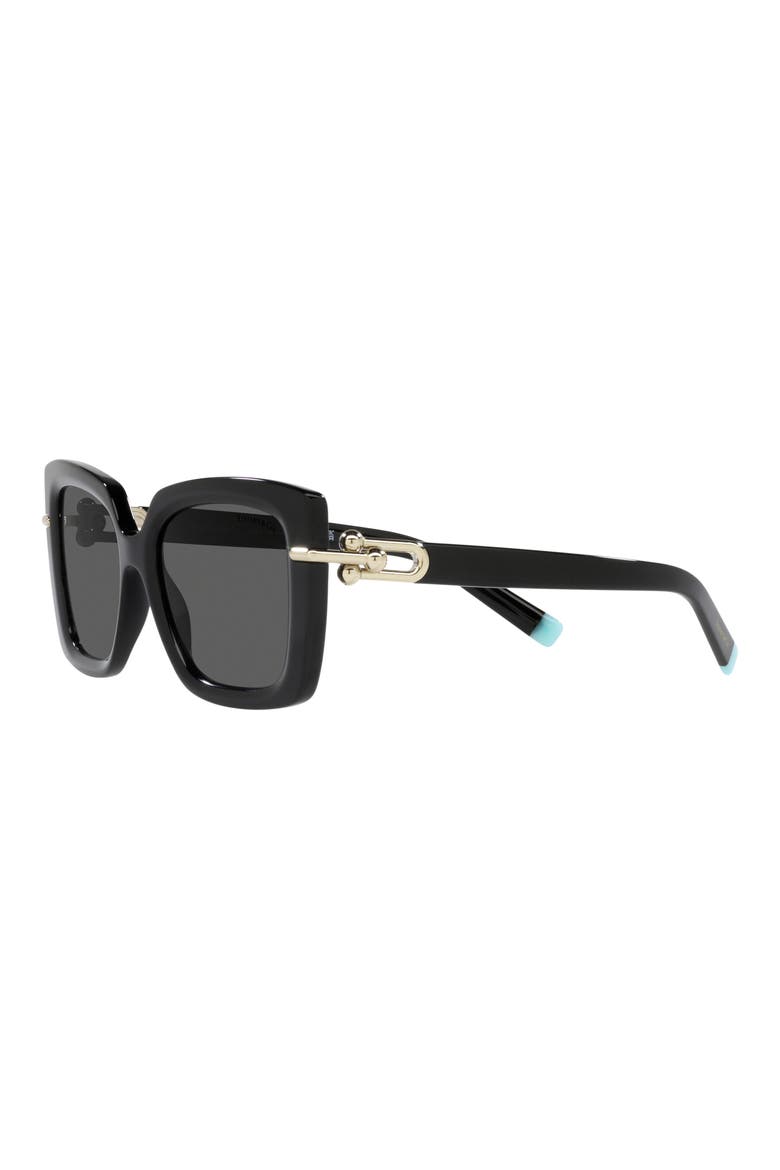 53mm Butterfly Sunglasses, Alternate, color, BLACK