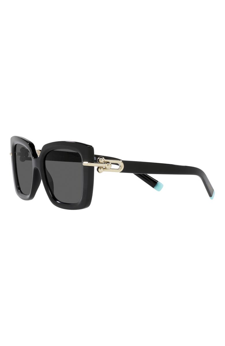 Tiffany & Co. 53mm Butterfly Sunglasses, Alternate, color, Black