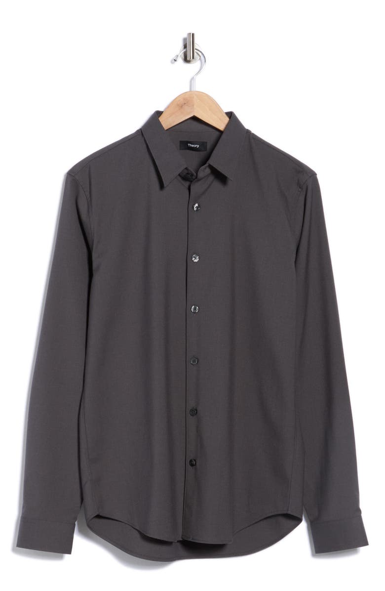 Theory Rammy Flannel Button-Up Shirt, Main, color, Pestle