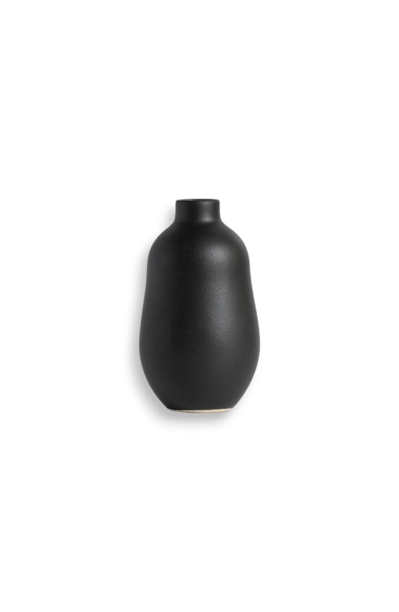 Gharyan Stoneware Vase, Alternate, color, Matte Black