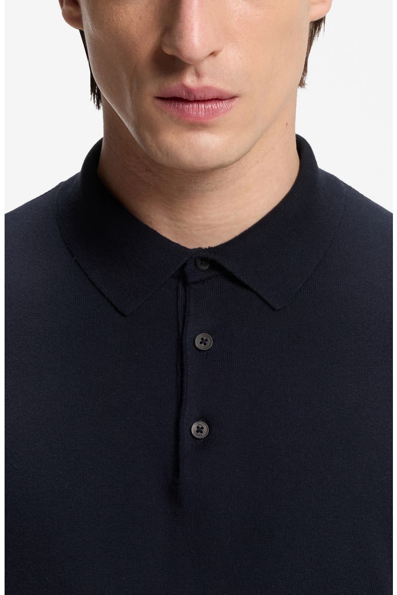 Gemello Cotton Polo Sweater, Alternate, color, DARK BLUE