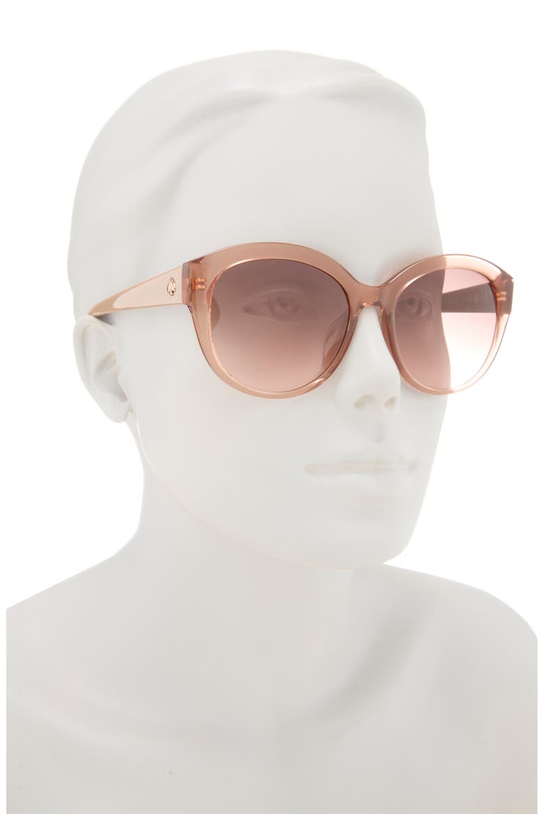 Matera 55mm Gradient Cat Eye Sunglasses, Alternate, color, BEIGE