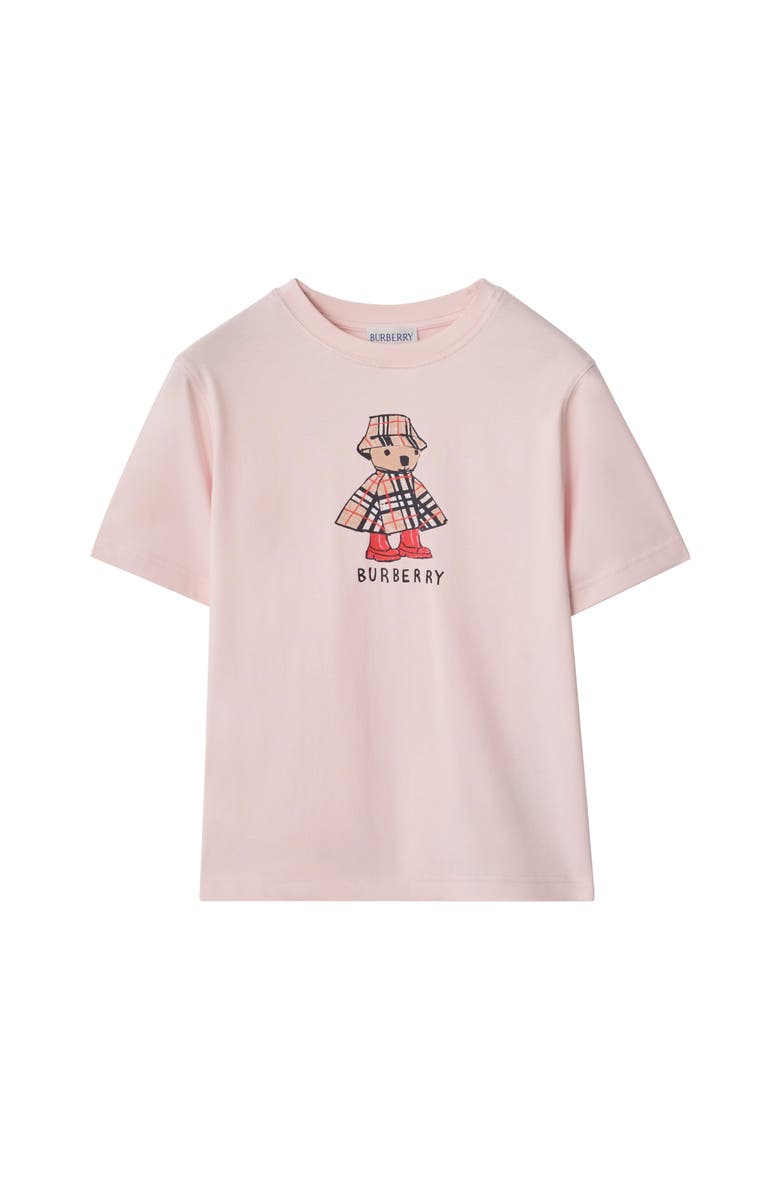 Burberry Rainy Day Bear Cotton T-shirt, Main, color, Ice Pink