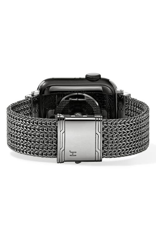 John Hardy Smart Watch Strap, 18mm In Dark Silver