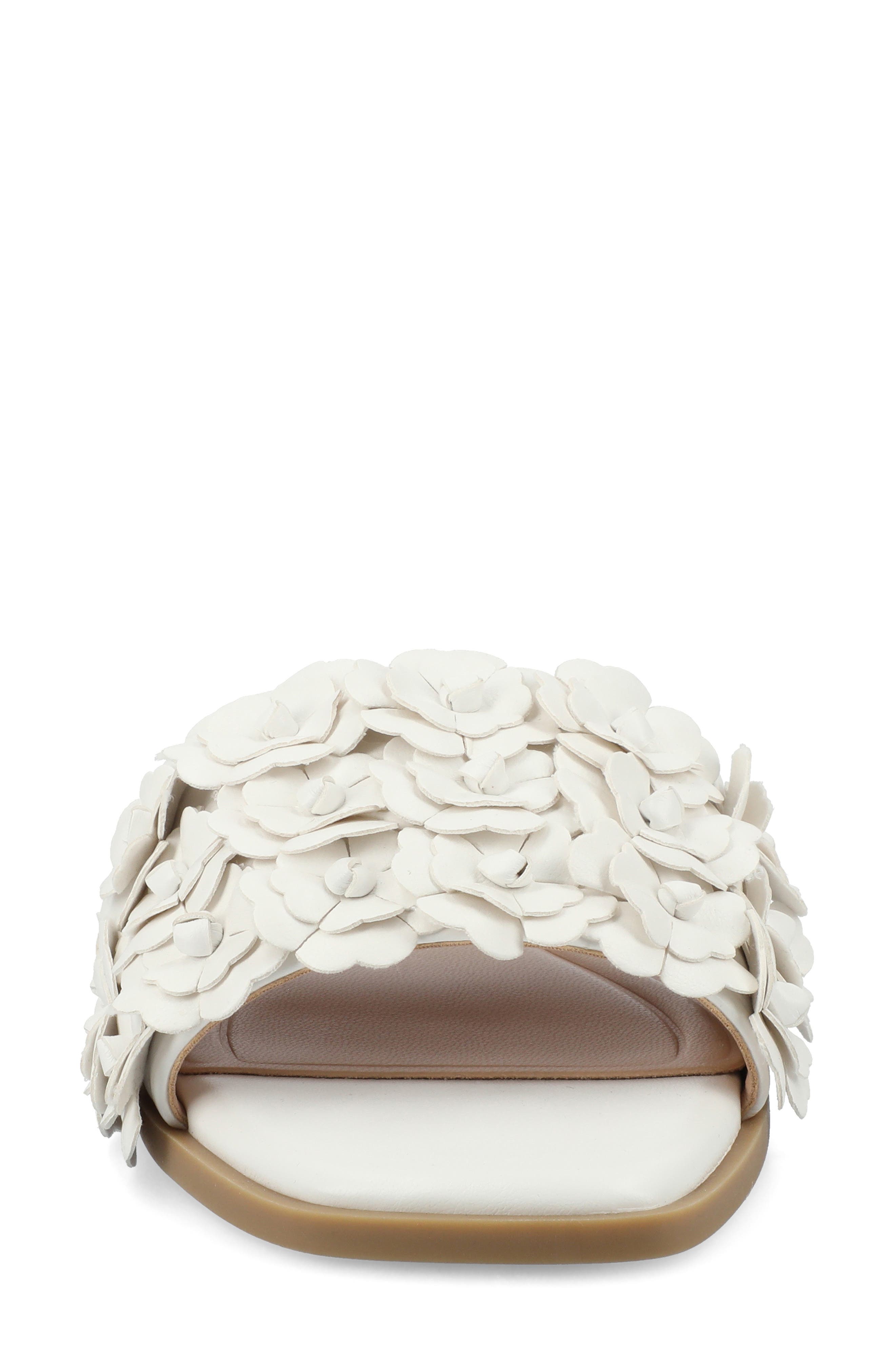 Journee Collection Azalea Slide Sandal, Alternate, color, White