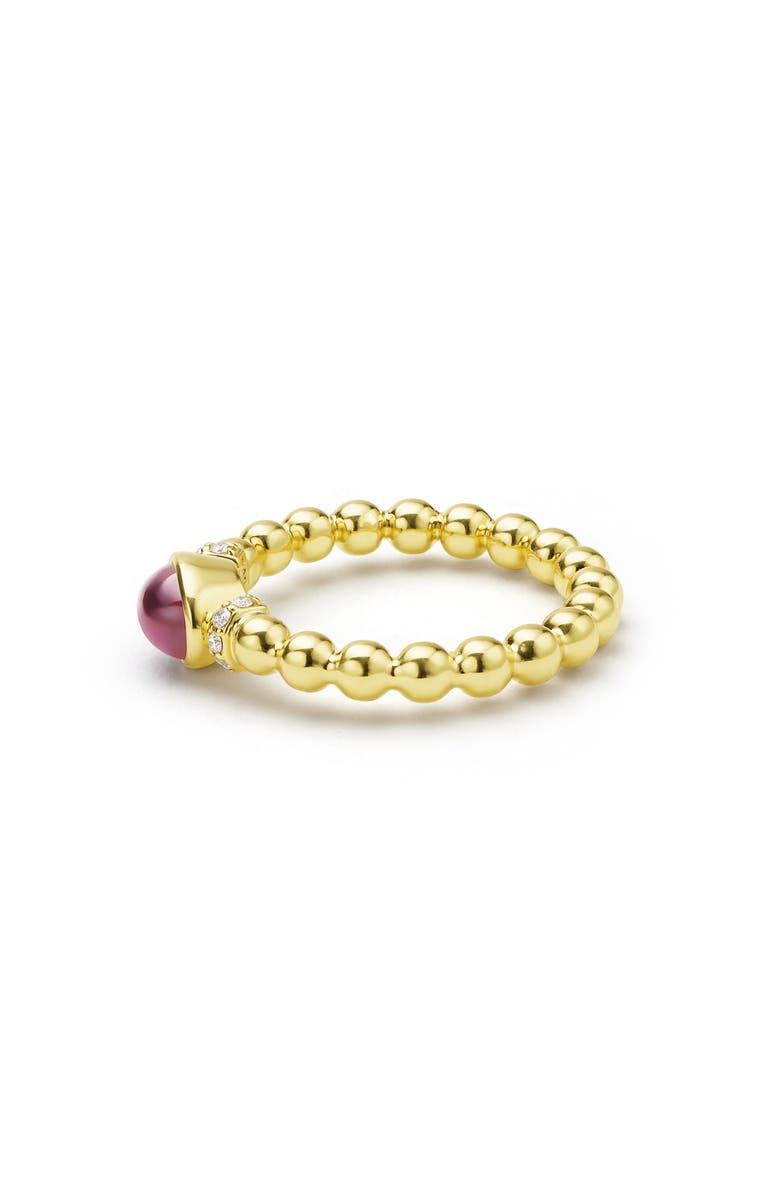 LAGOS Rhodolite Garnet & Diamond Caviar Ring, Alternate, color, Gold