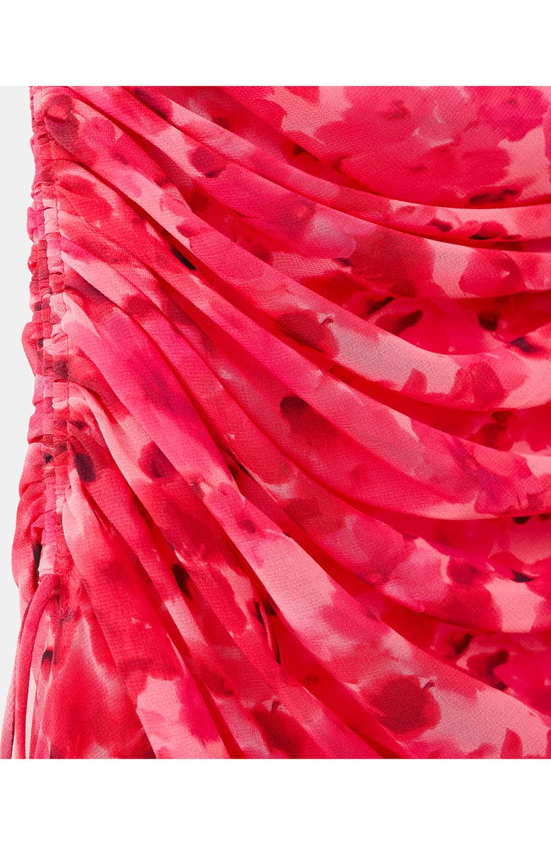 MANGO Floral Print Asymmetric Dress, Alternate, color,