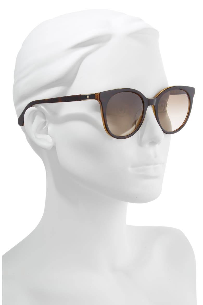 akayla 52mm cat eye sunglasses, Alternate, color, DARK HAVANA
