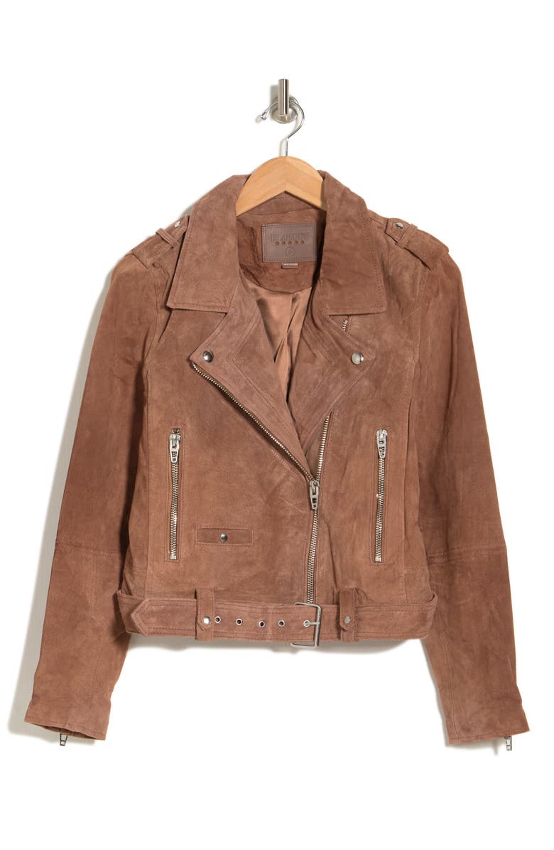 BLANKNYC Morning Suede Moto Jacket, Alternate, color, 
