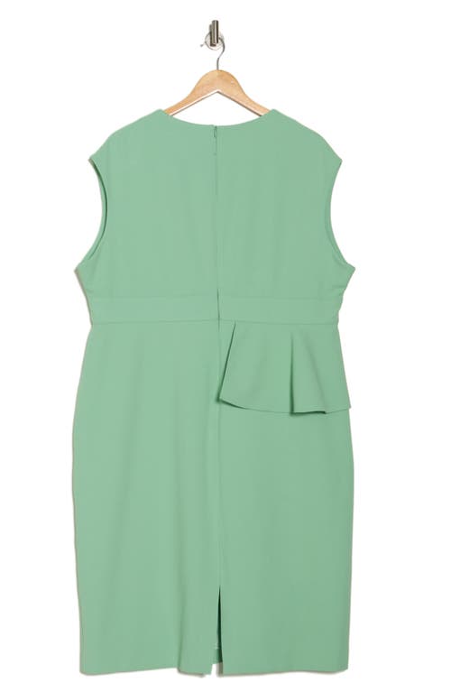 Lk Bennett Womens Gre-green Mia Peplum Stretch-woven Midi Dress In White