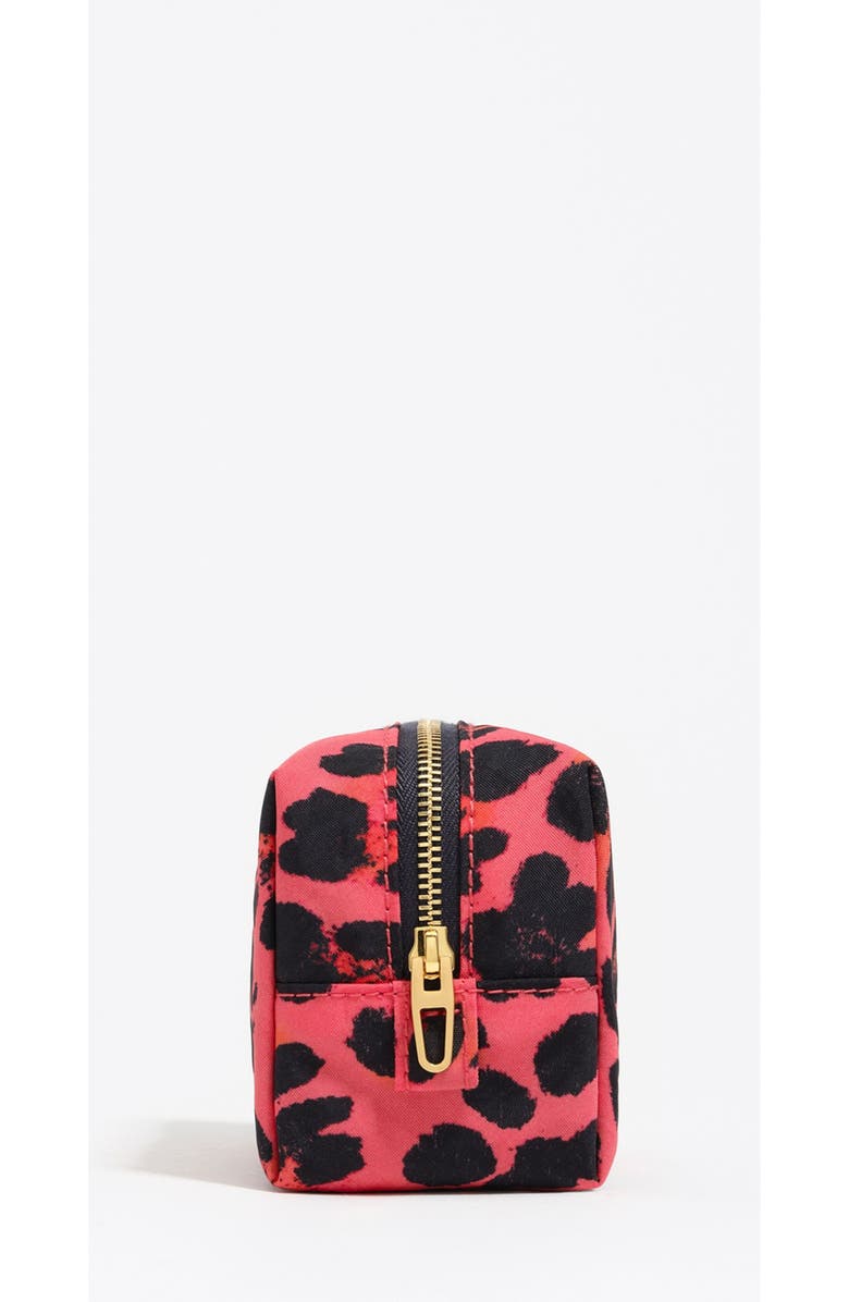 Bimba y Lola Small Electric Leopard Print Nylon Make-Up Case, Alternate, color, Leopard Electric Pink