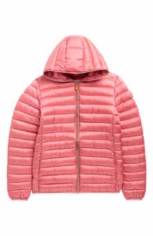 Save The Duck Kids' Iris Shiny Water Repellent Hooded Puffer Jacket