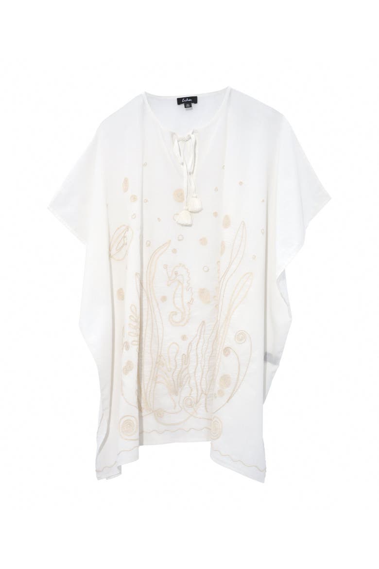 Neptune'S Garden Caftan, Main, color, Cream