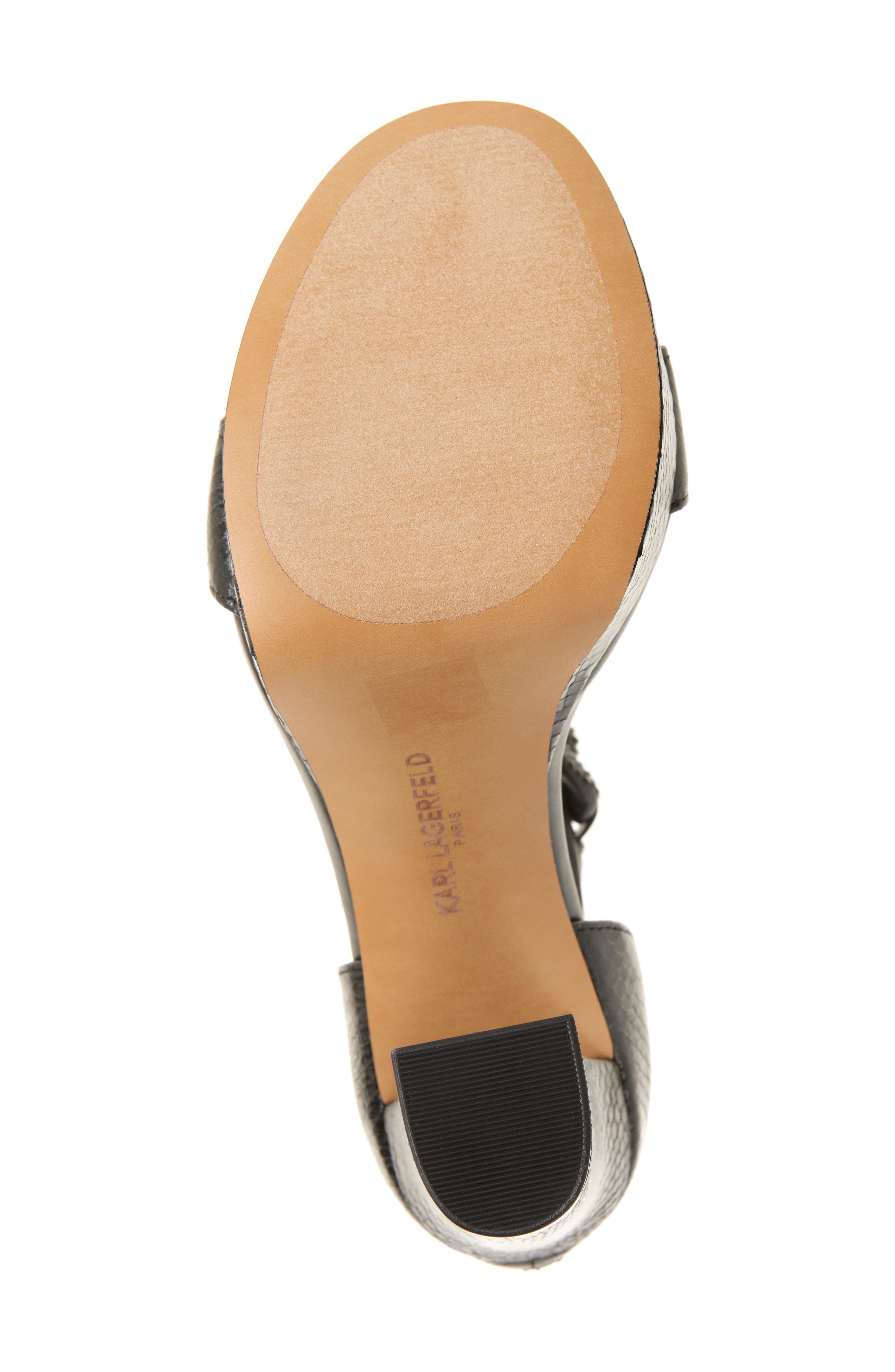 KARL LAGERFELD PARIS Anisha Crystal Links Platform Sandal, Alternate, color, Black/ Black