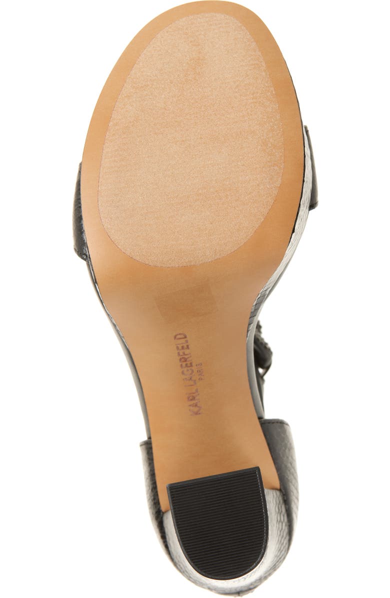KARL LAGERFELD PARIS Anisha Crystal Links Platform Sandal, Alternate, color, Black/ Black