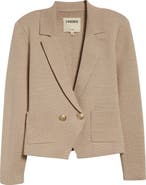 L'AGENCE Sofia Metallic Knit Blazer