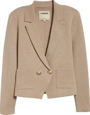 L'AGENCE Sofia Metallic Knit Blazer