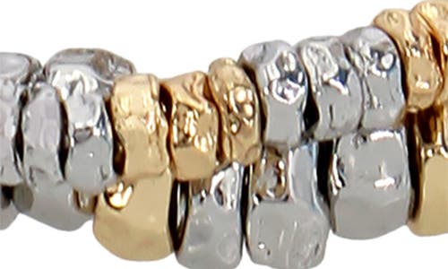 Shop Allsaints Beaded Stretch Bracelet Set In Two Tone