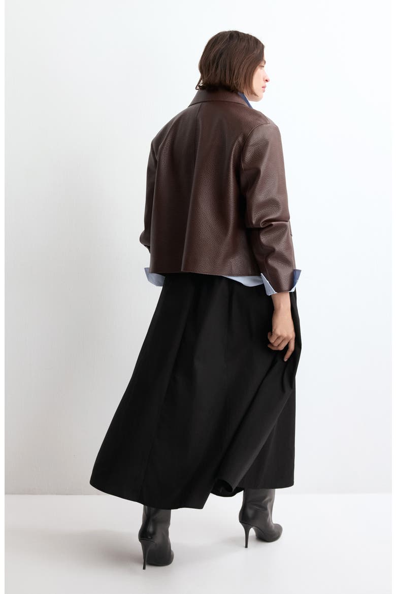 Falda Newcreta Cotton A-Line Skirt, Alternate, color, BLACK
