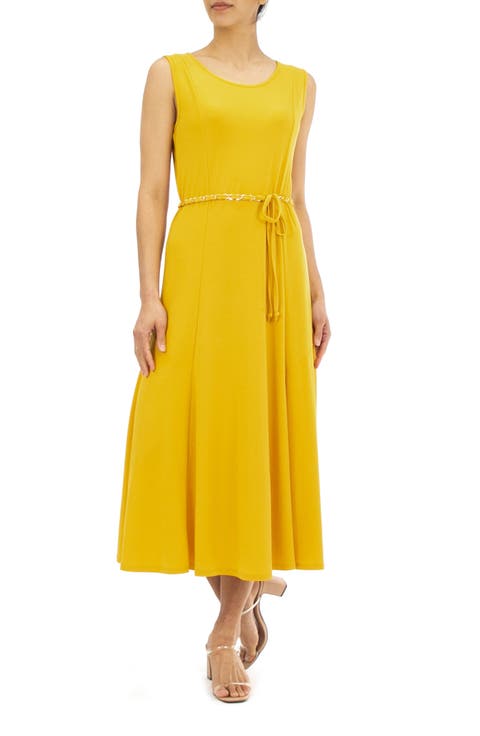 Sleeveless Sylvia Chain Belt Dress