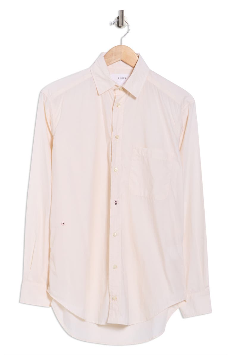 CISSA The Mens Cotton Button-Up Shirt, Alternate, color, Shell