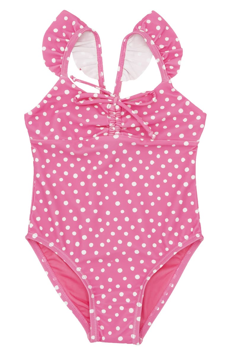 Feather 4 Arrow In a Cinch One-Piece Swimsuit, Main, color, 