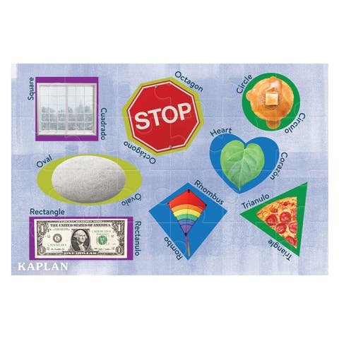 Shapes - Las Formas - Bilingual Floor Puzzle - 24 Pieces
