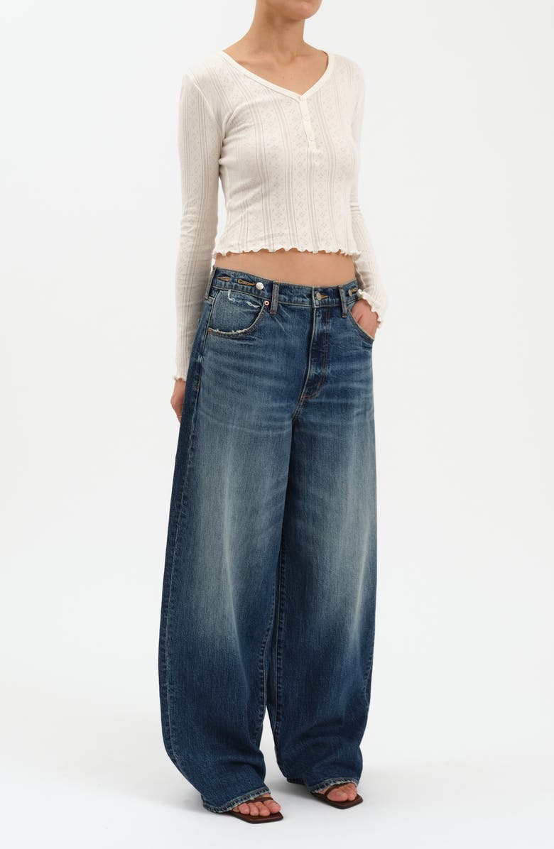 DAZE Highland High Waist Wide Leg Jeans, Alternate, color, Authentic