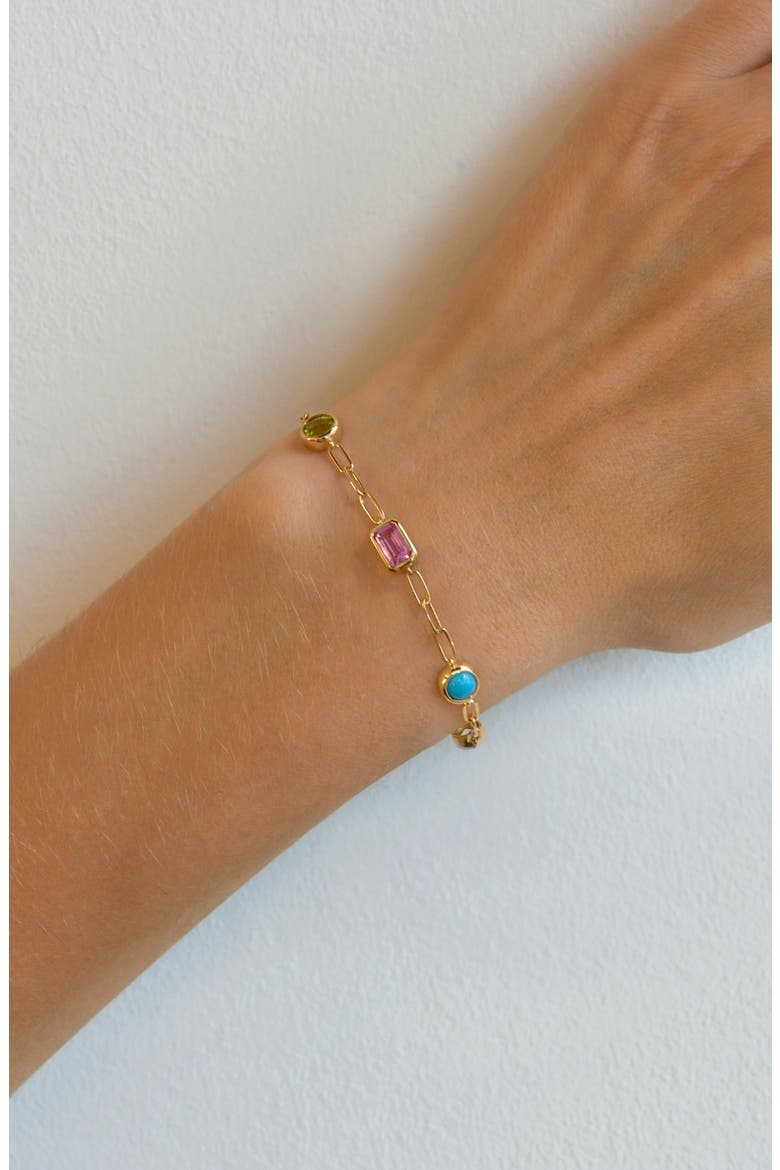 Classique Life Saver Bracelet, Alternate, color, MULTICOLOR/ 14K YELLOW GOLD