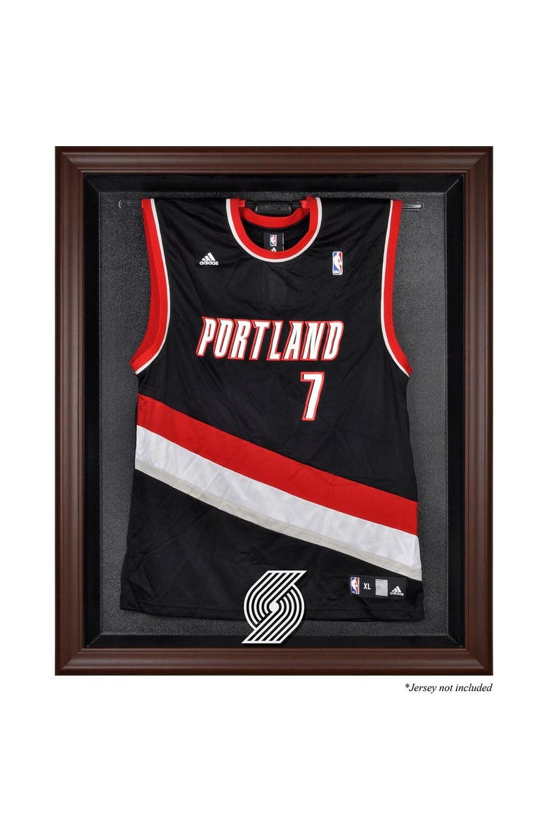 FANATICS AUTHENTIC Portland Trail Blazers Framed Brown Jersey Display Case, Main, color, 