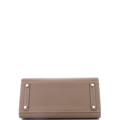 Pre-owned Hermes Hermes Birkin Sellier Bag Grey Epsom With Palladium Hardware 30 In Brown