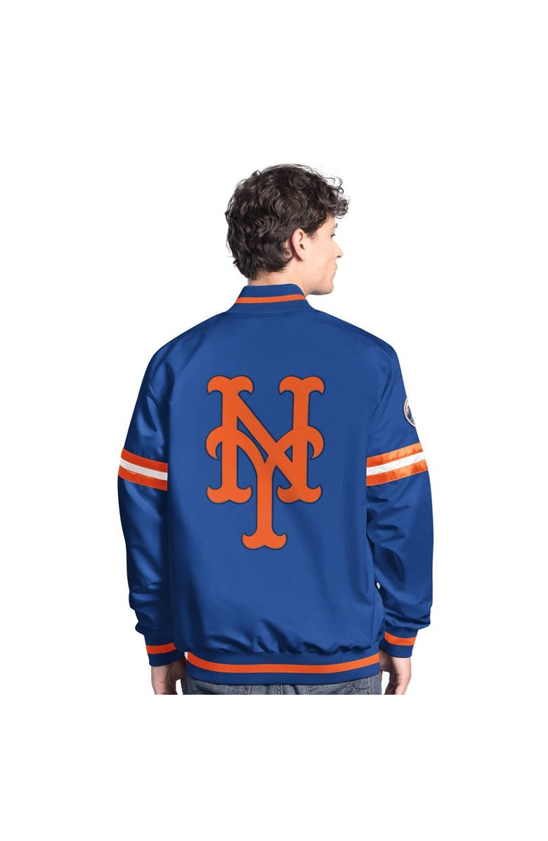 STARTER Men's Starter  Royal New York Mets Scout Full-Snap Varsity Jacket, Alternate, color, Royal