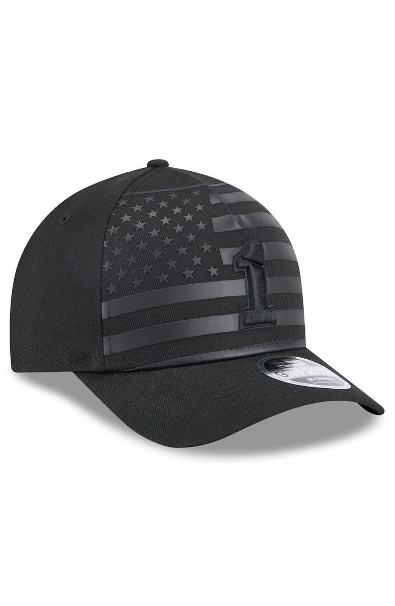 New Era Men's New Era Black Ross Chastain American Flag 9FORTY M-Crown A-Frame Adjustable Hat, Alternate, color, Black