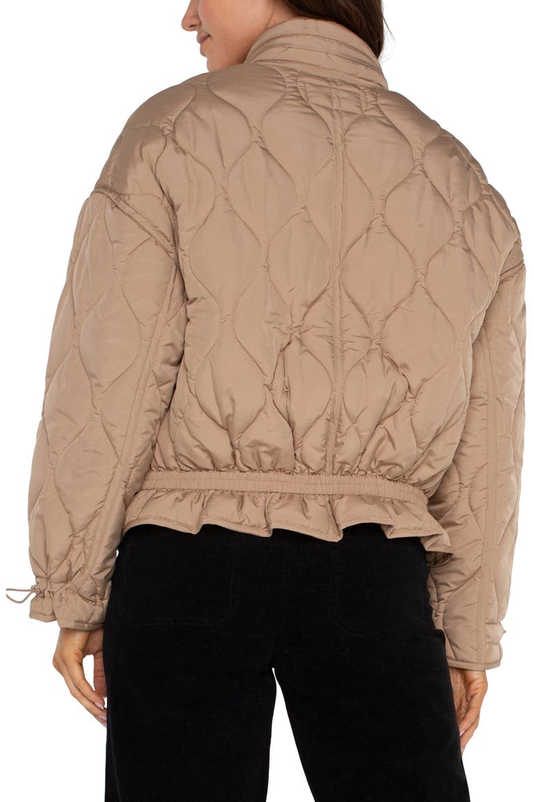 Hooded Quilted Jacket, Alternate, color, CAMEL
