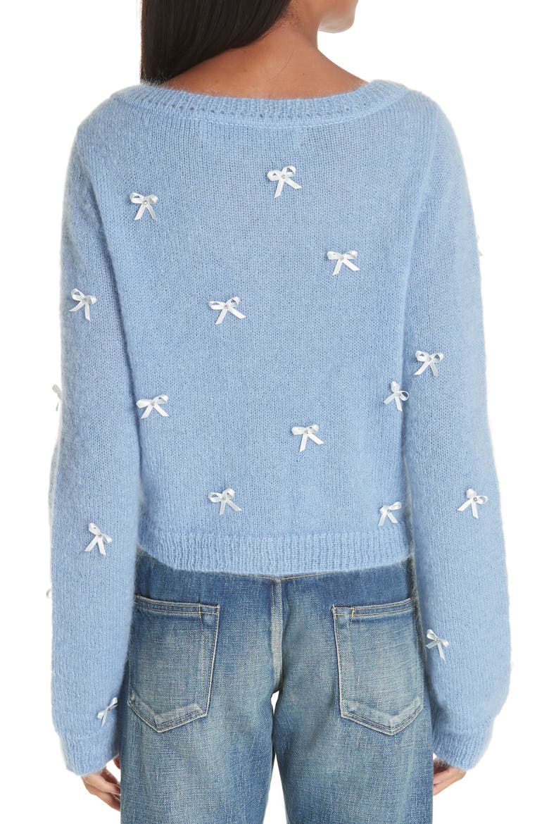 Petit Ribbon Cardigan, Alternate, color, BLUE BLUE