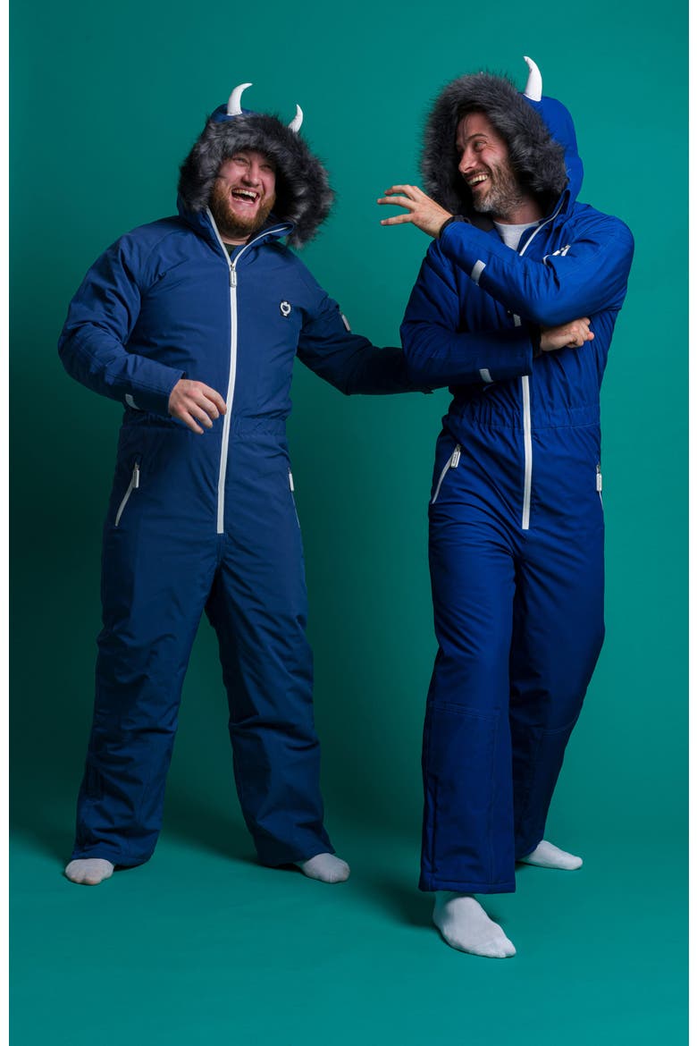 Frosty Mens Ski Suit, Alternate, color, Blue