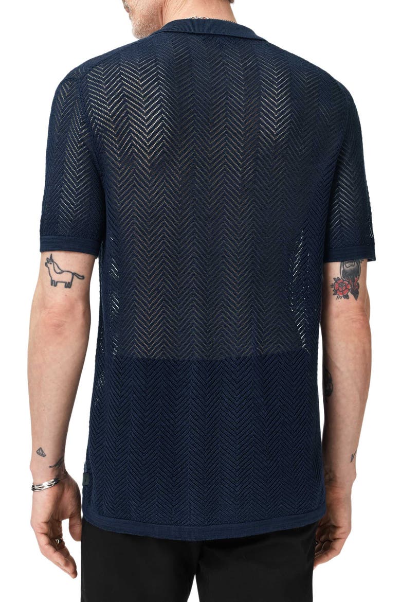 Ginsberg Herringbone Cotton Blend Sweater, Alternate, color, DEEP BLUE