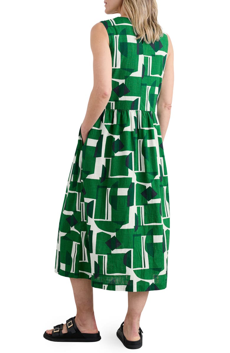 Seasalt Cornwall Brouse Geo Print Sleeveless A-Line Dress, Alternate, color, Paper Forms Island