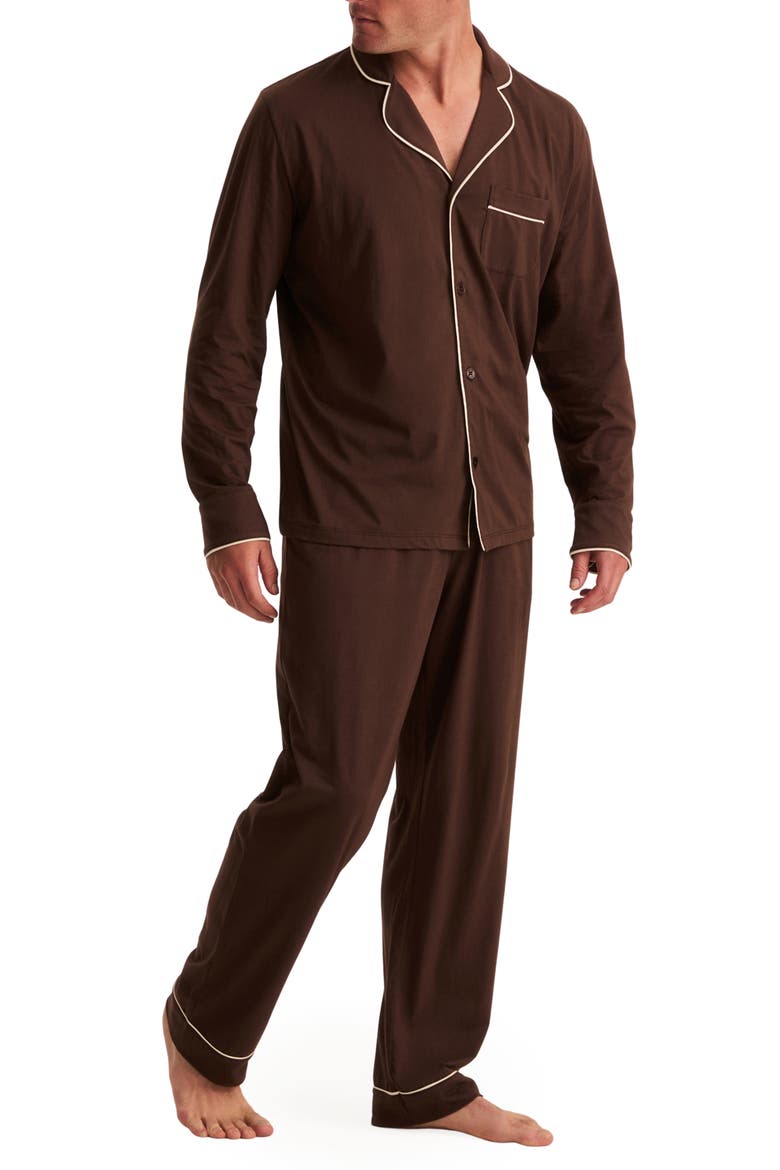 Pima Cotton Pajamas, Alternate, color, BROWN