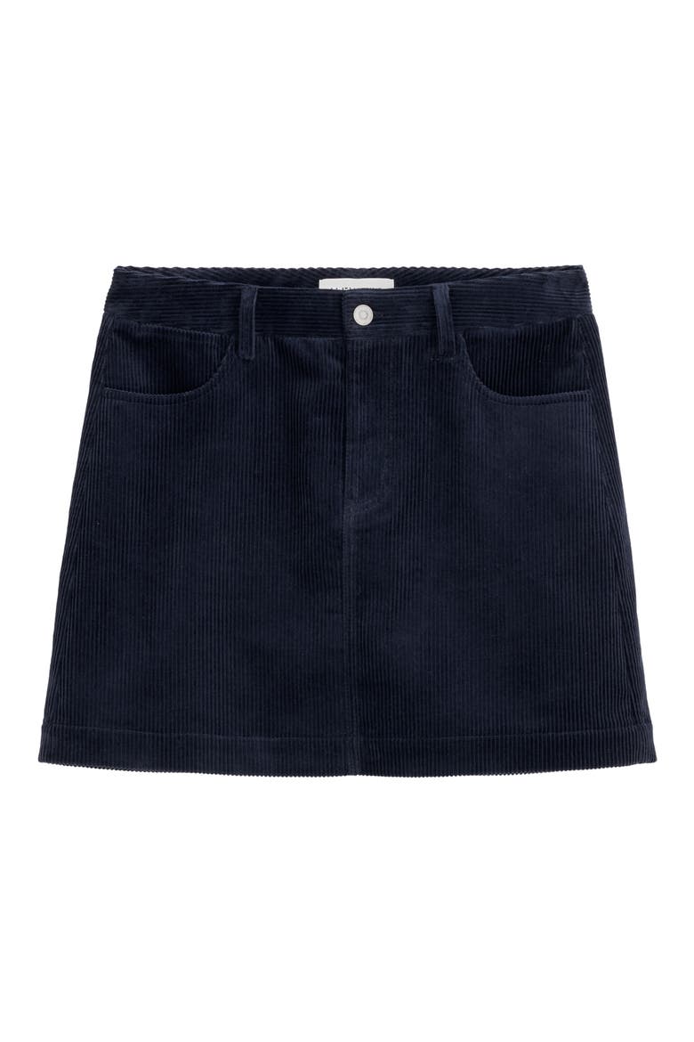 Camden Cotton Corduroy Miniskirt, Alternate, color, DARK NAVY