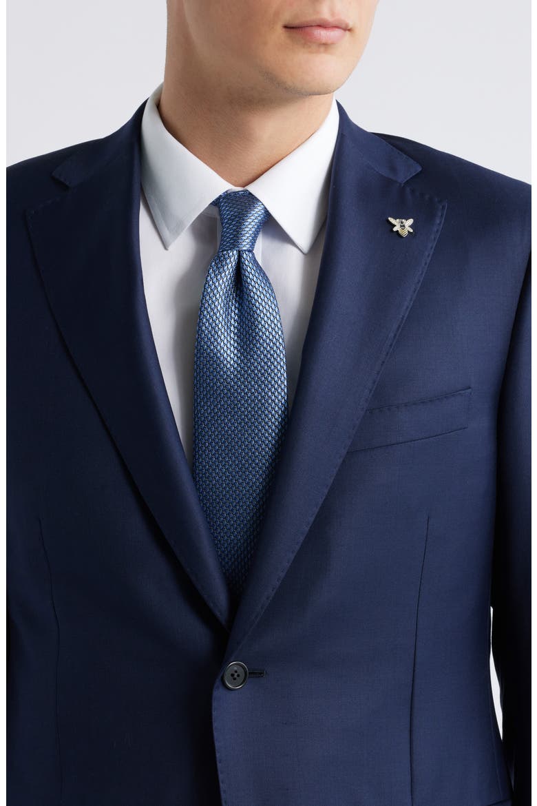 Honey Way Regular Fit Super 150s Navy Wool Suit, Alternate, color, NAVY