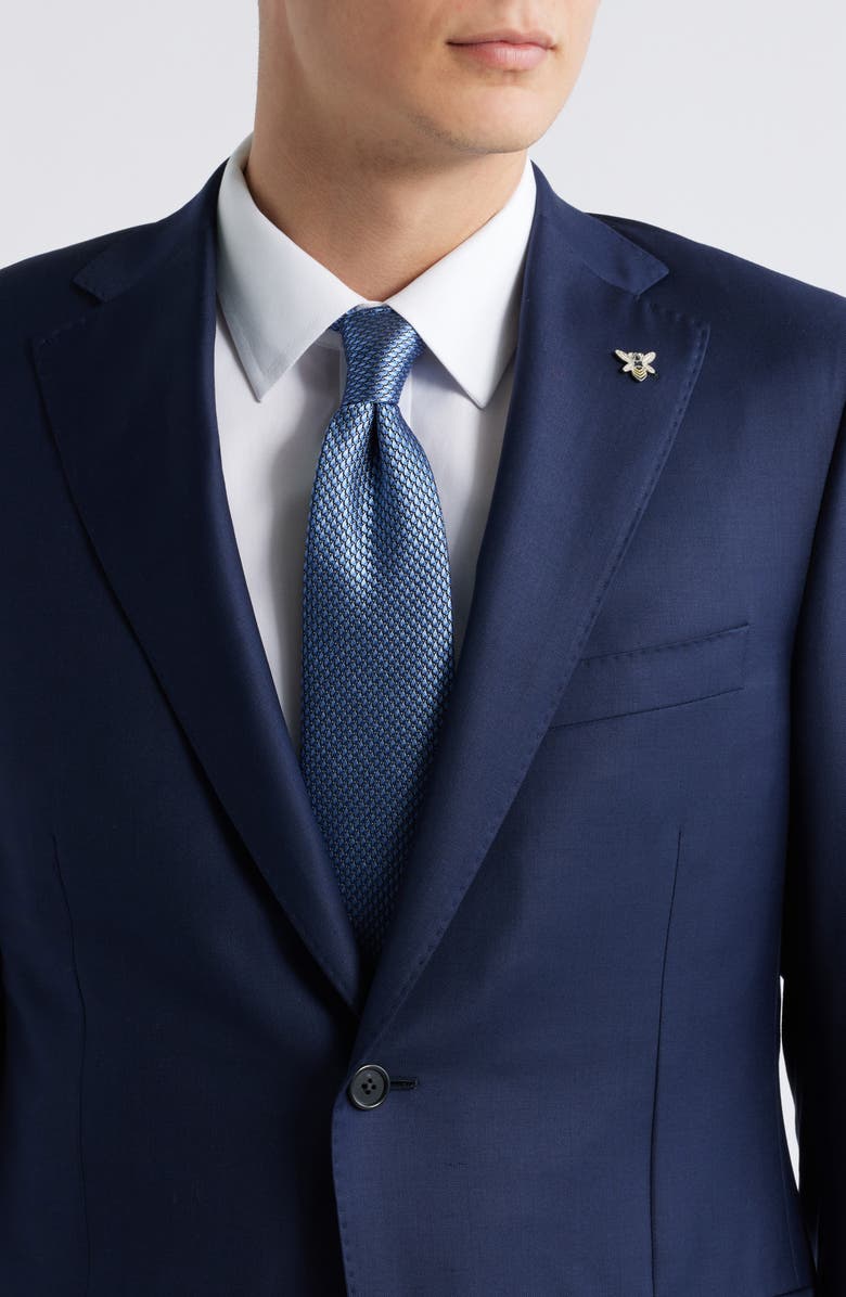 Heritage Gold Honeyway Classic Fit Super 150s Navy Wool Suit, Alternate, color, Navy