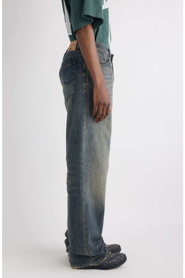 Relaxed Fit Jeans, Alternate, color, NAVY/ GREEN/ YELLOW