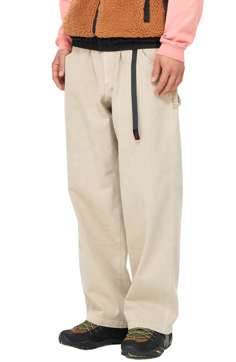 Gramicci Buckle Straight Leg Jeans, Alternate, color, Light Beige