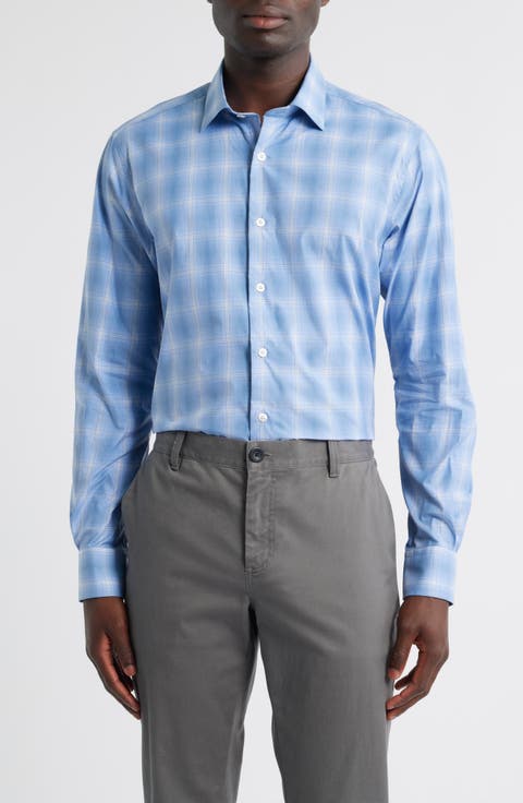 Canclini Regular Fit Plaid Cotton Poplin Button-Up Shirt