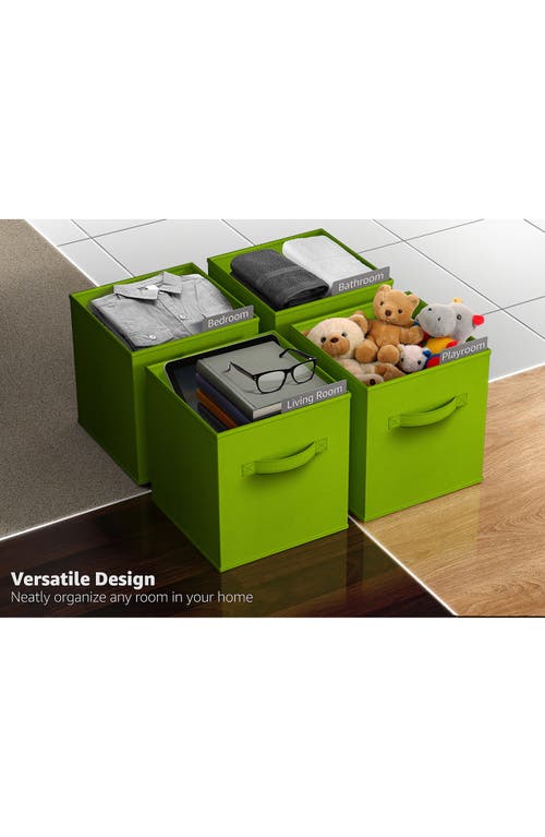 Sorbus 8-piece Foldable Cube Bins In Deep Rainbow