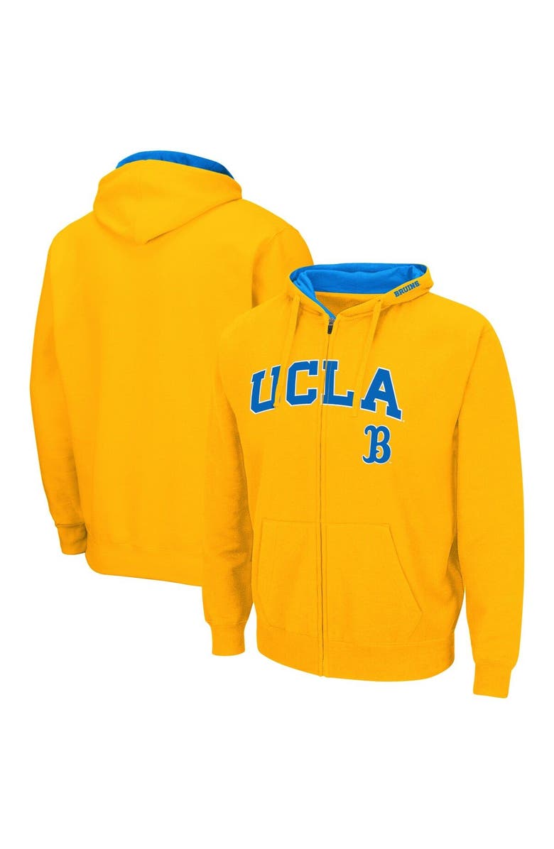 COLOSSEUM Men's Colosseum Gold UCLA Bruins Arch & Logo 3.0 Full-Zip Hoodie, Main, color, Gold