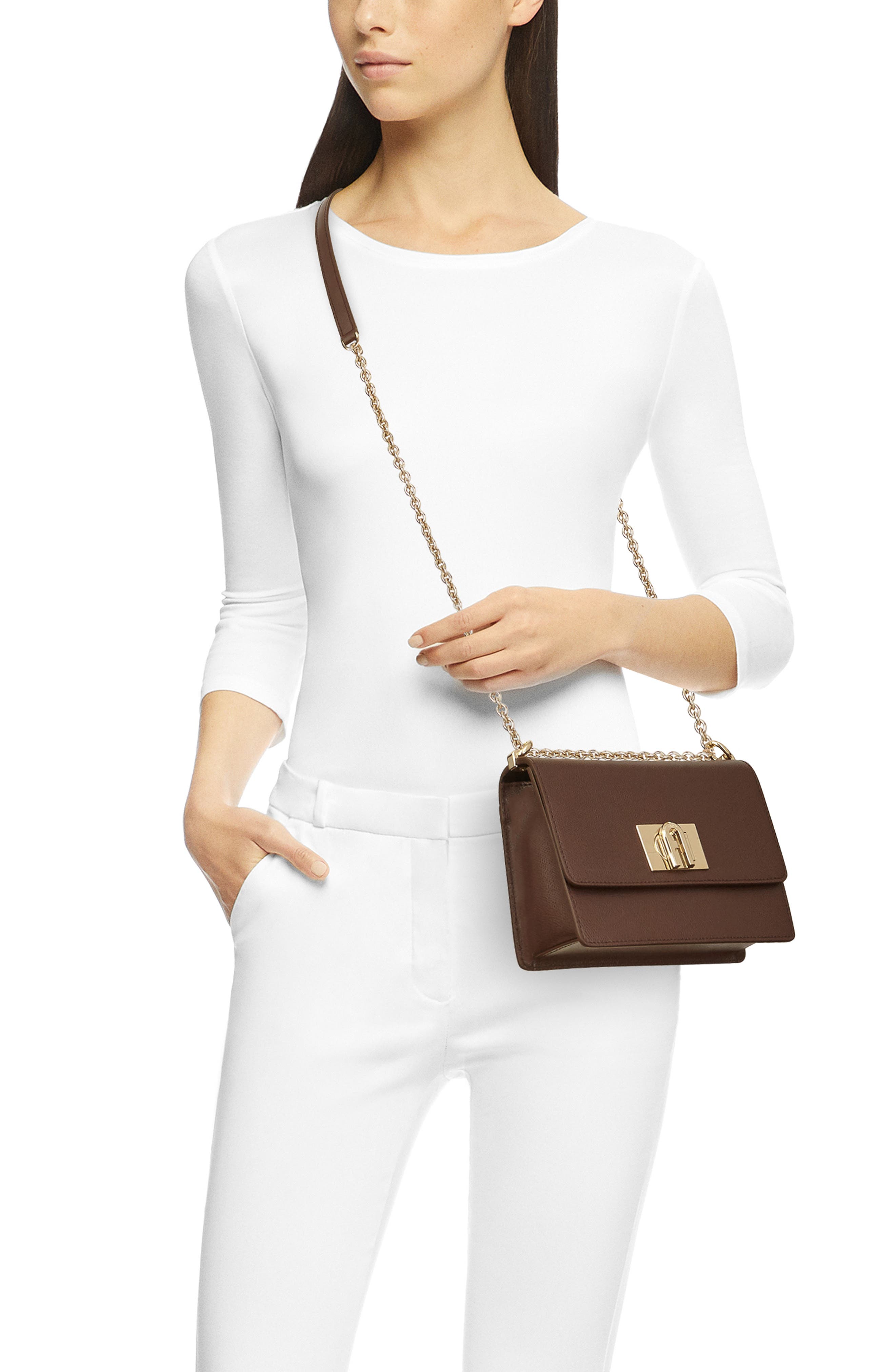 1927 Mini Leather Crossbody Bag, Alternate, color, CAFFE