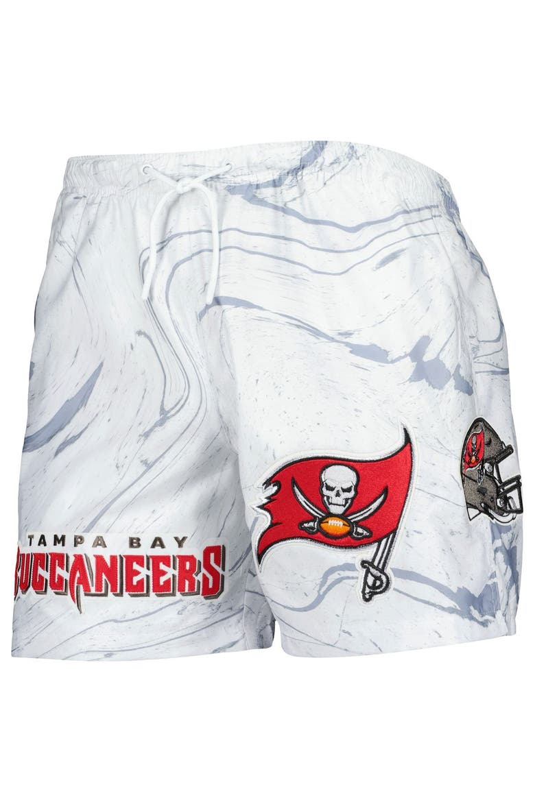 Men's Pro Standard White Tampa Bay Buccaneers Allover Marble Print Shorts, Alternate, color, White