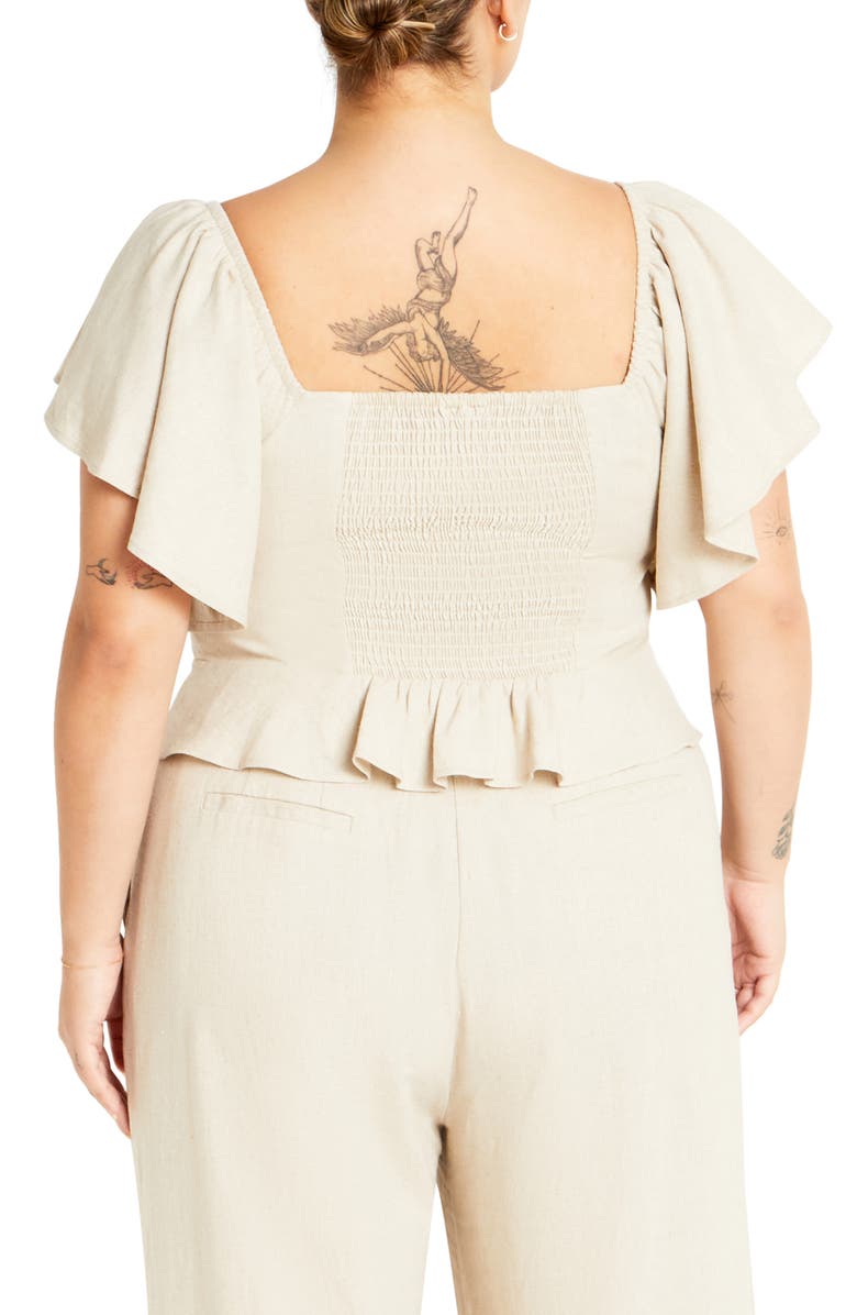 City Chic Samara Crop Top, Alternate, color, Stone